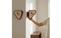 Side Bracket Corner Wall Clock Colored Hour Markers Double-Sided Wall Clock Rounded Face
