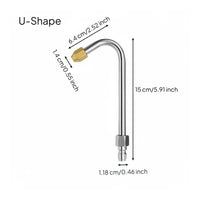 1/4 Inch Quick Connect Angled Pressure Washer Lance Easy Installation Curved Spray Nozzle Wand Stainless Steel Construction for Car Washing