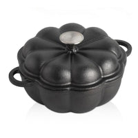 Pumpkin Roaster Cast Iron Roasting Pan with Lid Rustic Covered Roaster Pan for Oven, Kitchen