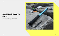Stainless Steel Fishing Hook, Telescopic, Foldable, Portable