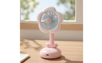 Desktop Fan with Night Light 5-Speed Desk Fan with Night Light Portable for Students, Bedside Table, Dorm Room