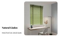 Basswood Slat Window Covering Blackout Wooden Horizontal Window Covering Sturdy Wood Window Covering S Room Darkening Wooden