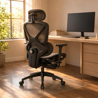 Ergonomic Office Chair Footrest Ergonomic Mesh Chair Padded Armrests