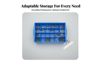 Large Capacity 48compartment Component Case versatile Use Organizer Box strong Construction Parts Container Adjustable Compartments for Hobbyists, craftspersons, DIY hobbyists, Workshop, Garage, Craft Room, Home Office