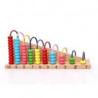 Wooden Abacus Educational Counting Frame Hands-on Abacus with Wire Rows for Preschoolers, Young Children, Homeschool, Classroom