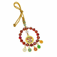 Elegant Design Chinese Fortune Car Charm Crystal Good Luck Ornament Feng Shui Hanging Decoration for Women