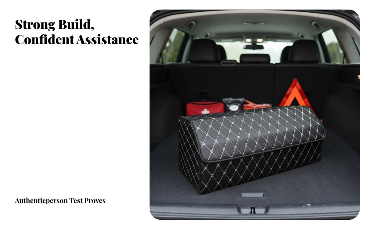 Foldable Design Foldable Storage Box Multi-Compartment Foldable luggage carrier Large Capacity Trunk Organizer Portable with Handles for vehicle Owners, Families, Travelers, Grocery Shopping, journey Trips, rear Seat