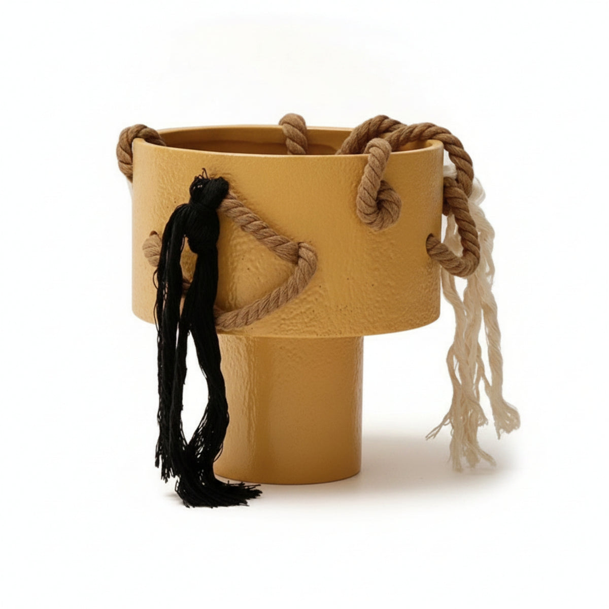 Decorative Flower Vase Pedestal Vase Gift Rope Trim