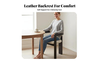 Hornrear Design Chair Sturdy Wood Frame Dining Armchair Minimalist Aesthetic Ergonomic Rearrest for Homeowners, Office