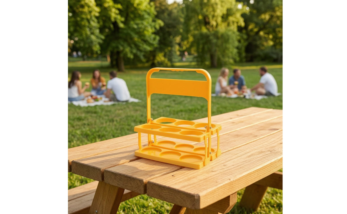 Foldable Plastic Beer Carrier - 6 Grids