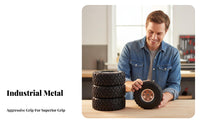 4 Pieces 1.9 Inch RC Crawler Tires High Grip RC Crawler Wheels and Tires Set 1/10 Scale Metal Wheel Hubs