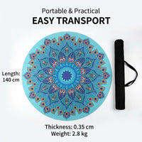 Mat Diameter Circular Exercise Mat Thick Non-Slip Training for Meditation, Pilates, Dance