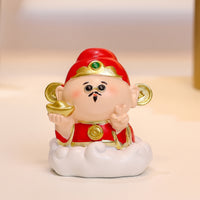 Cartoon Figurine with Cumulus Base Cute Decorative Character Figurine Glossy Atmospheric Sprite Statue for Teens, Collectors, Desk, Bookshelf