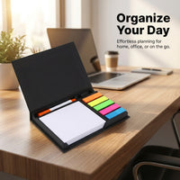 Sticky Note Set for Office Desk, Repositionable Page Markers with Colorful Tabs, Stationery Supplies for Students, 110 Sheets, 6.5x4.1 Inches