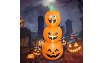 Inflatable Pumpkin Stack Freestanding Jack-O'-Lantern Yard Decoration Pumpkin Stack Eye-Catching Stacked Pumpkins Lightweight