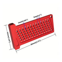 T-Square Marking Guide Perforated Woodworking Layout Ruler Hole Positioning Guide Measurement Markings Aluminum T-Square Ruler