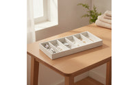 Eyeglasses Display Tray Low-Profile Eyewear Tray with 6 Compartments Open-Top Sunglasses Organizer for Collectors, Closet Drawer, Retail Counter