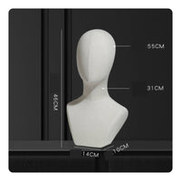 clothCovered Mannequin Head with Base Professional Canvas Mannequin Head Well-Finished Hat Display Stand Sturdy for Stylists, Studios