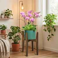 Plant Stand for Garden Decor and Indoor Plant Display, Bamboo Plant Stands Indoor with Telescopic Design, Removable Pot Stands for Outdoor Plants