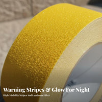 Self Anti-Slip Tape High Traction Stair Step Tape Strong Adhesion Abrasive Stair Step Wear-Resistant for Children, Homeowners, Stairs, Outdoors, Outdoor, Bathrooms