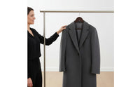 Flocked Wooden Hanger Heavy Duty Wide Shoulder Hanger for Adults
