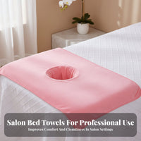 Soft Salon Towel Set Customizable Logo Beauty Bed Cover Highly Absorbent for Estheticians, Beauticians, Spas, Wellness Centers
