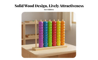Sturdy Wood Child-Centered Stringing Beads Set Develops Fine Movement Skills Lacing and Stacking Blocks Hand-Eye Coordination