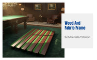 Billiard Table Rail Set, Wood Frame, Steel Bank Padding, Snooker Accessory