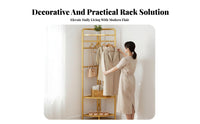 Light Luxury Design Corner Clothes Rack Space-Saving Freestanding Coat Rack Multi-Functional Corner Hall Tree Easy Assembly for Apartment Dwellers, Homeowners, Bedroom, Hallway, Entryway, Living Room
