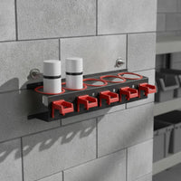 5-Slot Spray Bottle Rack Multi-Hole Wall-Mounted Mount Spray Bottle Holder Space Saving for Workshop, Utility Room