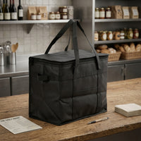 Structured Insulated Tote Bag Zippered Insulated Tote with Front Pocket Large Cooler Bag with Front Pocket Sturdy for Commuters