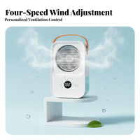 Portable Air Chiller Fan Quiet Desktop Air Chiller Cools and Humidifies Desktop Water Cooling Fan for Bedroom, Office, Dorm Room