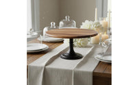 Wood Cake Stand Photogenic Design Cake Plate Pedestal Easy to Clean Dessert Cloche for Wedding, Afternoon Tea, Birthday Party
