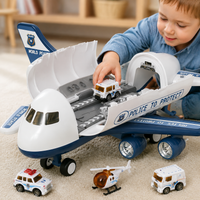 Airplane toy extra large 41X37X20cm with light & music function for boys kids birthday gift