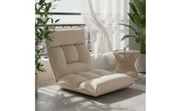 Removable and Washable Cover Single Person Bay Window Seat High-Density Foam Filling Adjustable Floor Lounger Breathable Textile Reclining Floor Chair with Back Support Anti-Pilling Material for Balcony, Bedroom, Living Room