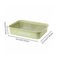 Anti-Tracking Dog Toilet with Grate Easy to Clean Puppy Training Tray for Young Dogs