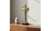 Intertwined Lovers Sculpture Rustic Elegance Style Abstract Couple Sculpture Artistic Ornament Couple Statue for Office