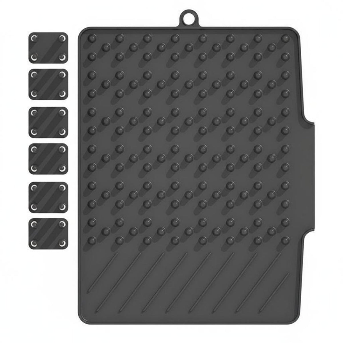 Silicone Dish Drain Mat Non-Slip Kitchen Sink Draining Mat Heat-Insulating
