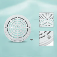 White Pool Main Drain Cover Circular Pool Drain Port Cover Round Safe for Spas