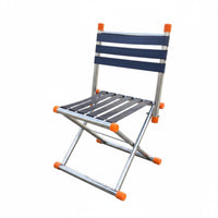 Foldable Design Cross-Frame Strap Chair With Back Support Folding Seat Heavy-Duty Portable Seating Non-Slip Feet for Anglers, Campers, Fishing, Outdoors Trips, Picnics