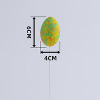 Easter Egg Stake Assorted Patterns Foam Egg on Festive Design Easter Arrangement Stake for Adults, Table Centerpiece, Floral Arrangements, Garden