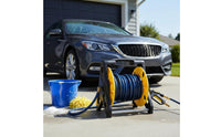 Ergonomic Design Garden Hose Reel Cart Easy Mobility Water Hose Reel Heavy Duty for Car Washing, Yard, Patio