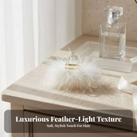 Feathered Feather Hair Clasp Elegant Design Feather Hair Clasp Versatile Design Comfortable for Teenagers