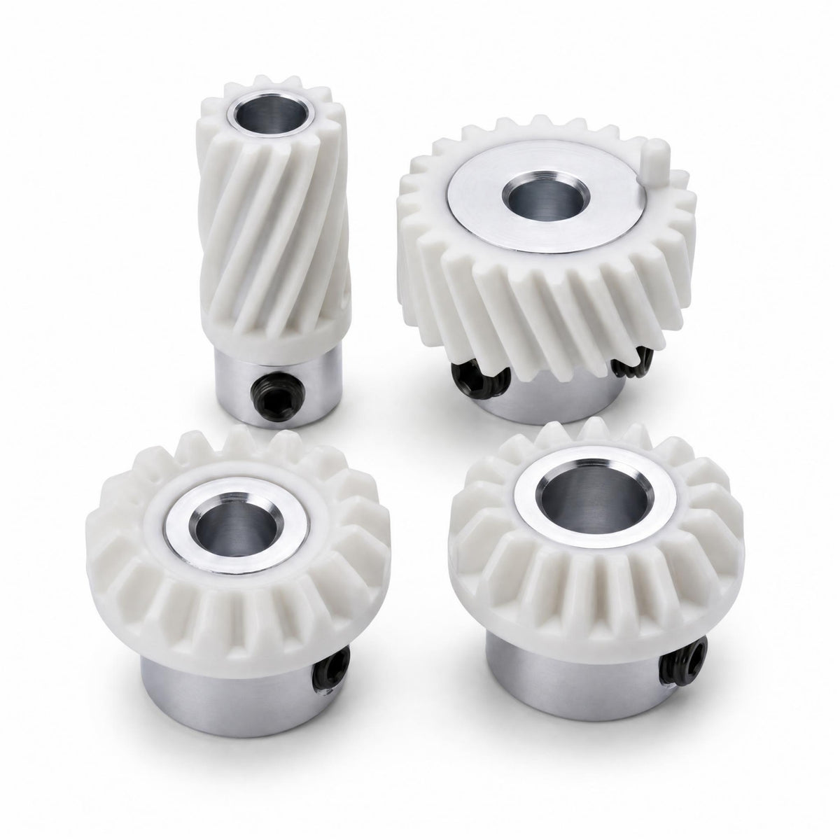 4 Pieces Wear-Resistant Sewing Machine Gear Set Precision Drive Gear Set White