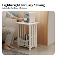Space-Saving double-decker Square sidetable Table Multi-Functional 2-Tier sidetable Table Multifunctional Water Dispenser Stand Modern Design for Apartment Dwellers, residents, Students, Small areas, Living Room, Bedroom, Office