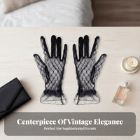 Alluring Design Feline Ear Lace Veil Headband Lightweight Lace Feline Ear Hairband Comfortable Fit Costume Accessory for Women, Adults, Cosplayers, Halloween, Cosplay Events, Masquerade, Nightclub