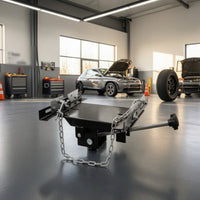 Adjustable Jack Tray Attachment with Chains Heavy-Duty Gearbox Jack Adapter Low-Height Gearbox Lift Adapter for Mechanics