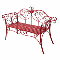 Ornate Metal Two-Seater European Inspired Design Patio Loveseat for Homeowners