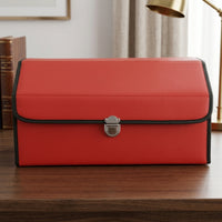 Car Trunk Organizer with Lid Foldable Car Storage Box Collapsible for Cargo Area