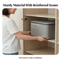 Fastener Ed Clothes Storage Bin Allergen-Resistant-Resistant Foldable Textile Storage Box Stackable Clothes Organizer Large